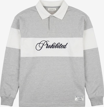Sweat-shirt 'Back In The Days' Prohibited en gris : devant