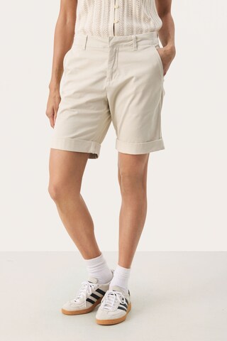 Part Two Regular Trousers 'Hanijan' in Beige: front