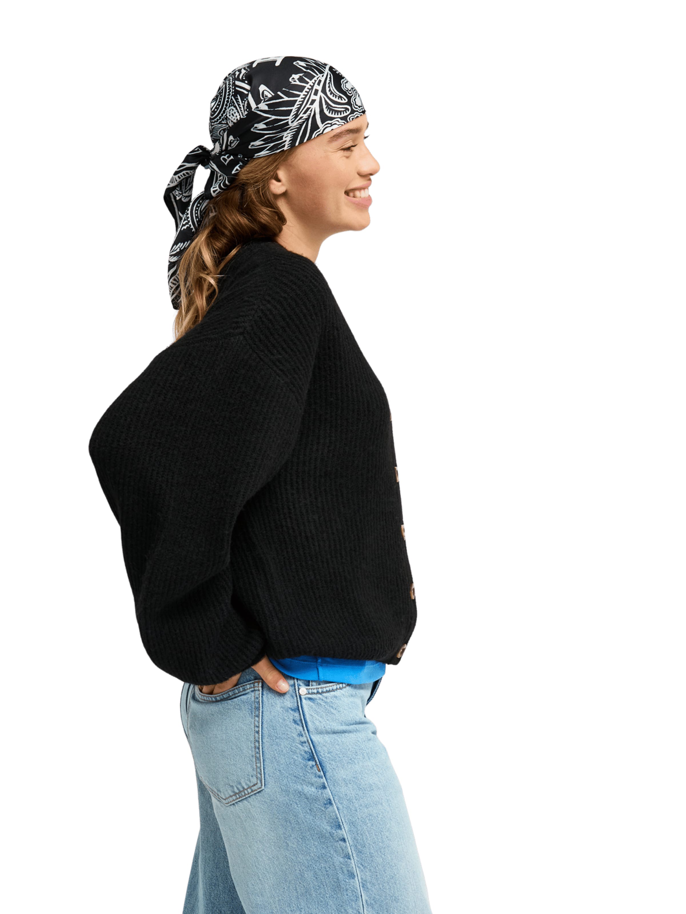 BILLABONG Strickjacke 'Deep As The Ocean' in Schwarz