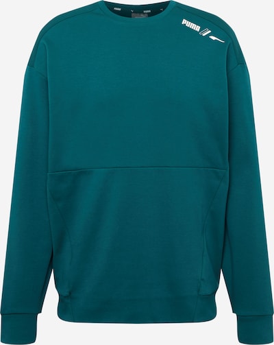PUMA Athletic Sweatshirt in Emerald / White, Item view