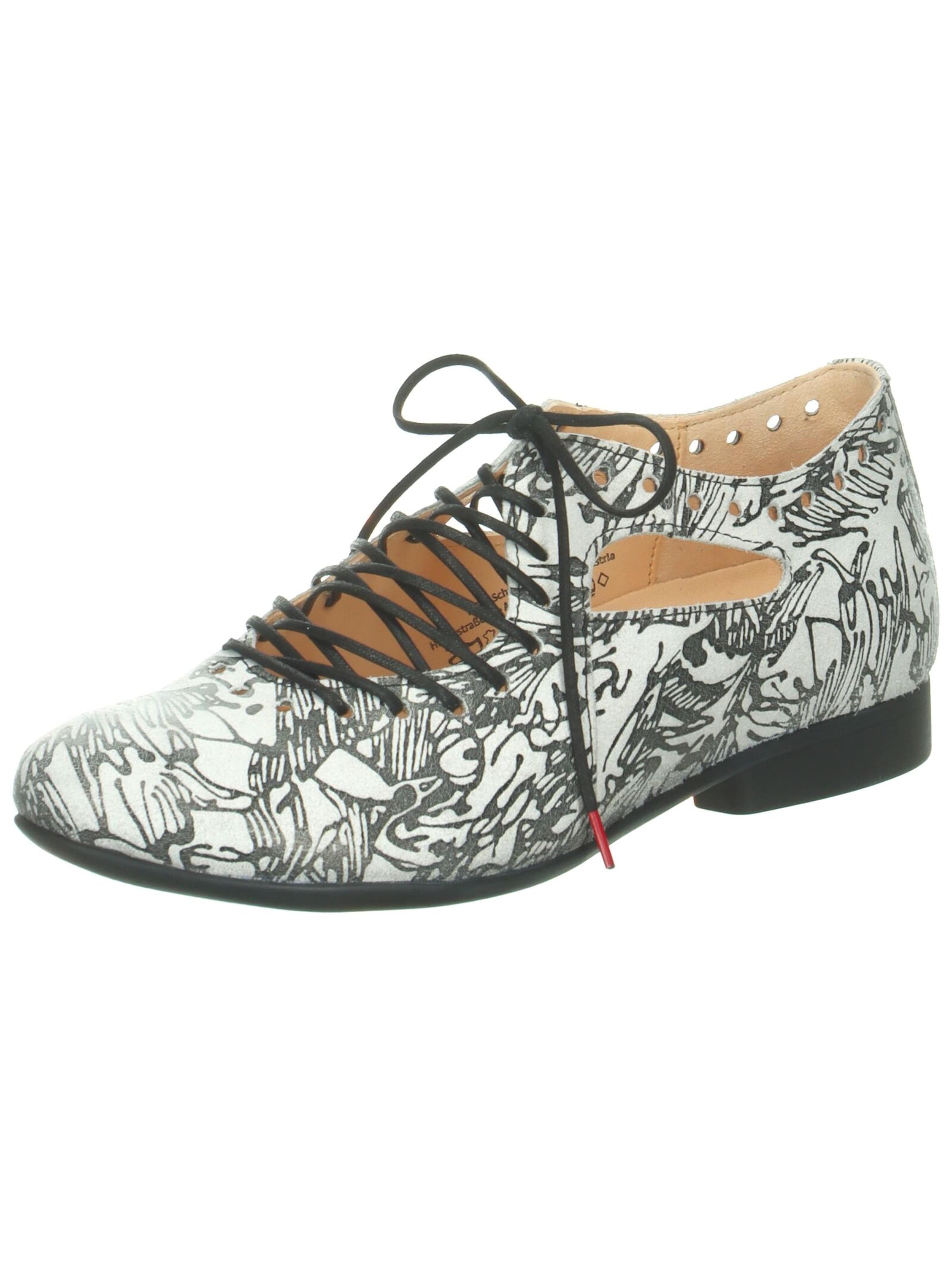 THINK! Schnürschuh in schwarz / weiß, Produktansicht