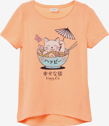 s.Oliver Shirt in Oranje: voorkant