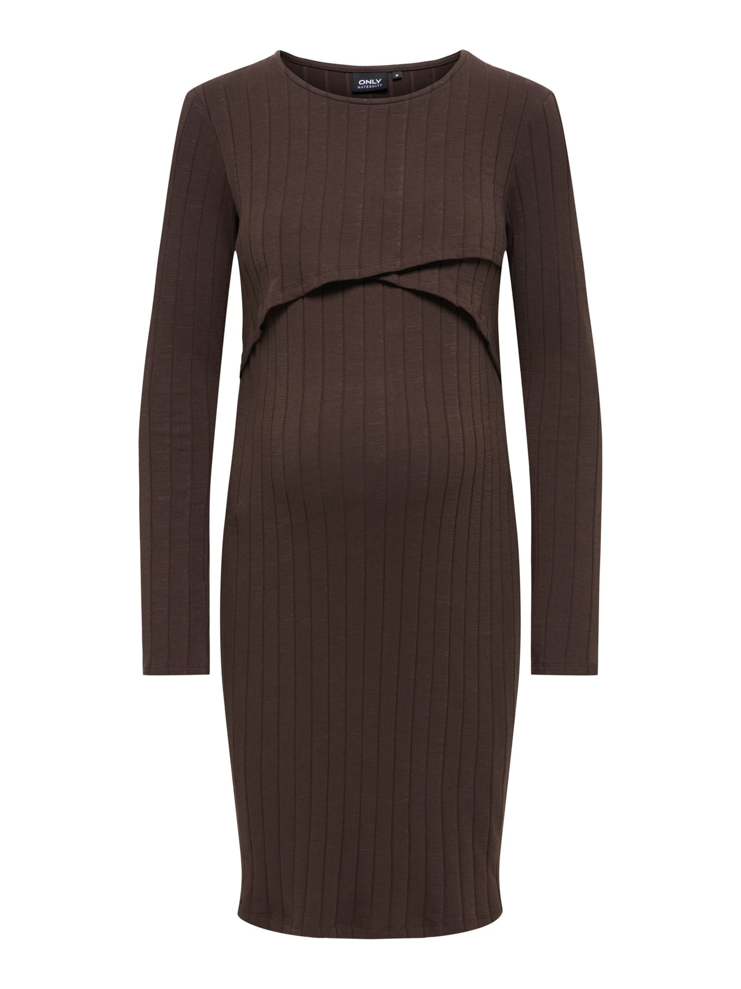 Only Maternity - Vestido 'OLMALEJANDRA' en marrón: frente