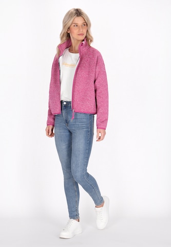 Schmuddelwedda Fleece jas in Roze
