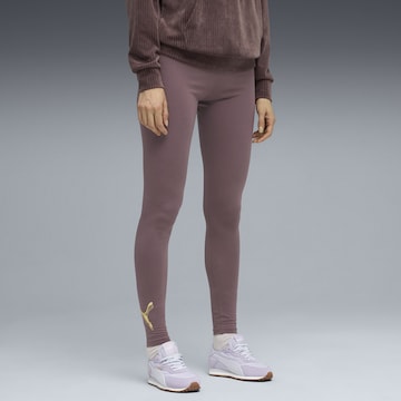 PUMA Skinny Workout Pants 'Ess' in Purple: front