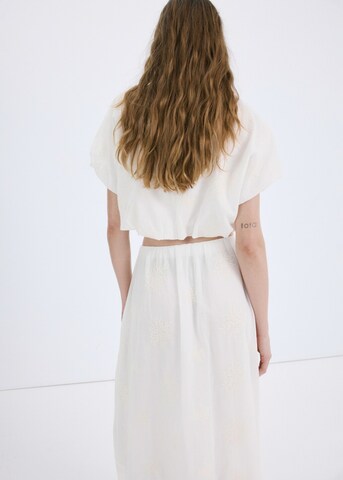 MANGO Blouse 'Cayote' in White