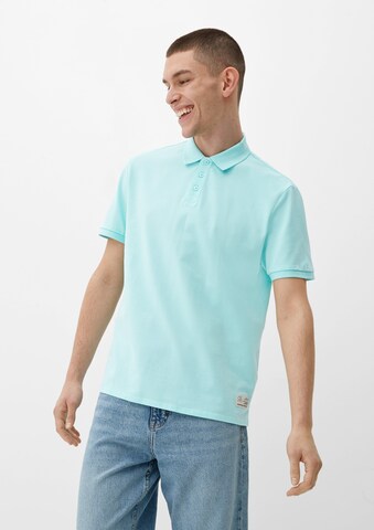 T-Shirt QS en bleu : devant