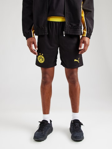 Regular Pantalon de sport 'BVB Replica' PUMA en noir : devant