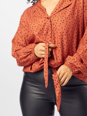 ABOUT YOU Curvy Blouse 'Lexa' in Brown