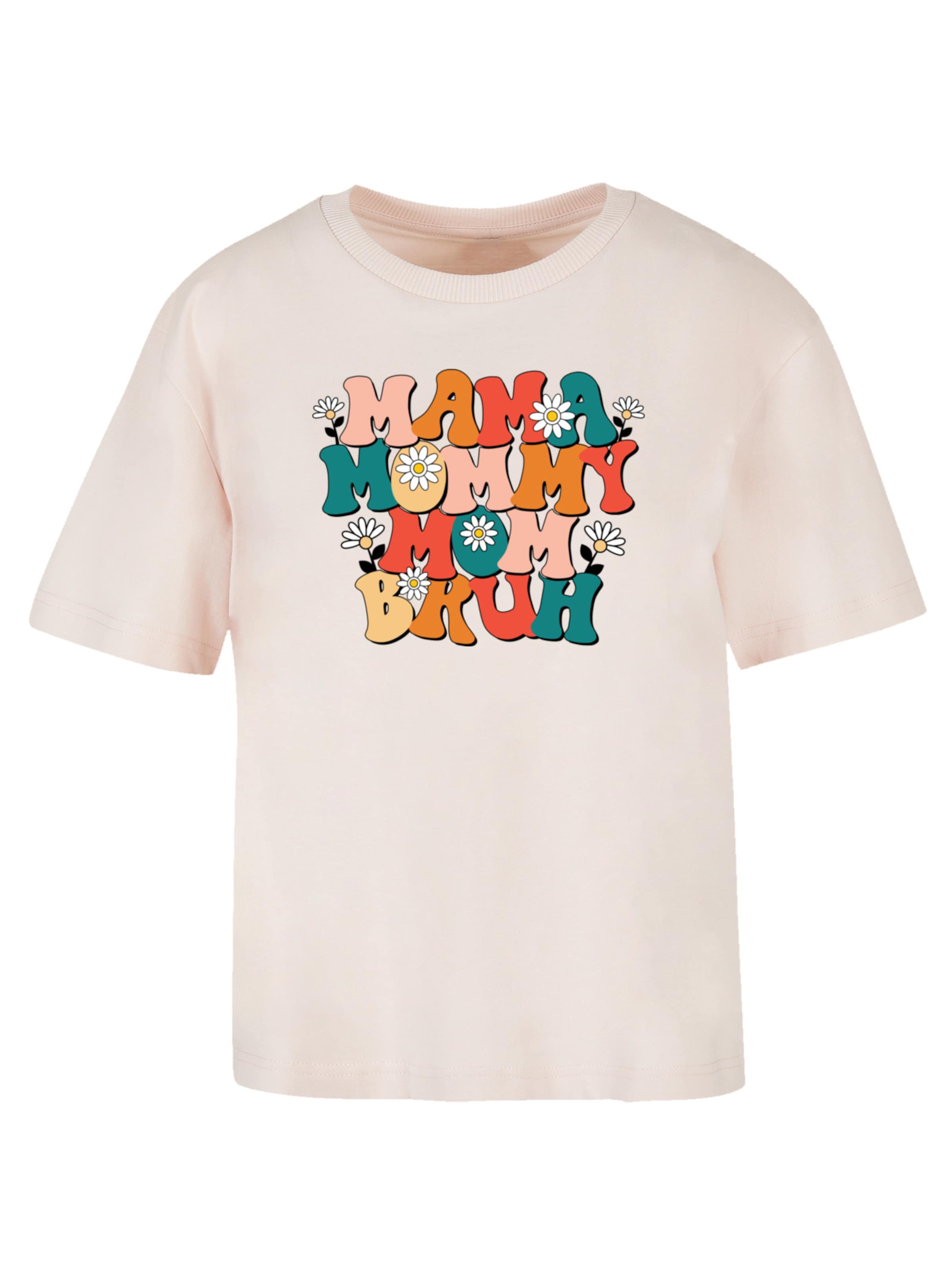 T-shirt 'Mothers Day Floral Accent Mom Life Humor Trendy Aesthetic' F4NT4STIC en rose : devant