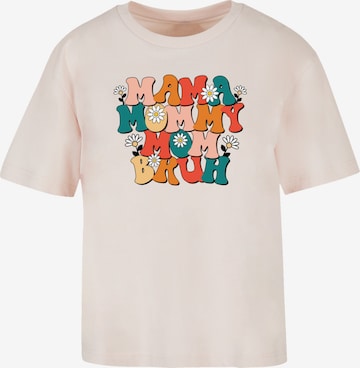 T-shirt 'Mothers Day Floral Accent Mom Life Humor Trendy Aesthetic' F4NT4STIC en rose : devant