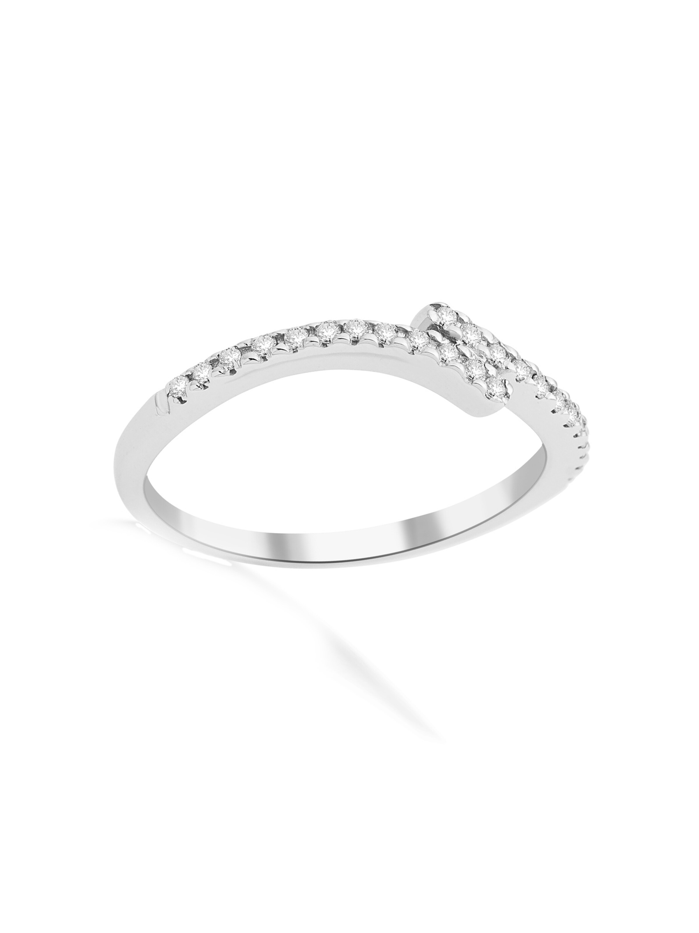 DIAMANT LETERNEL Ring 'Ring aus 375 Weißgold'‌ in Silber