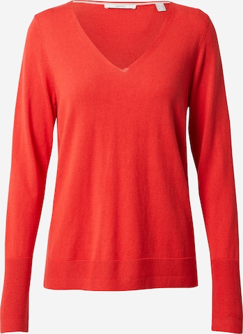 ESPRIT Пуловер в оранжево: отпред