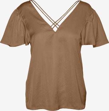 VERO MODA Blouse 'Anny' in Bruin: voorkant