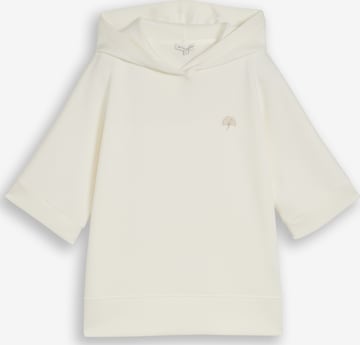 Sweat-shirt TOM TAILOR en blanc : devant
