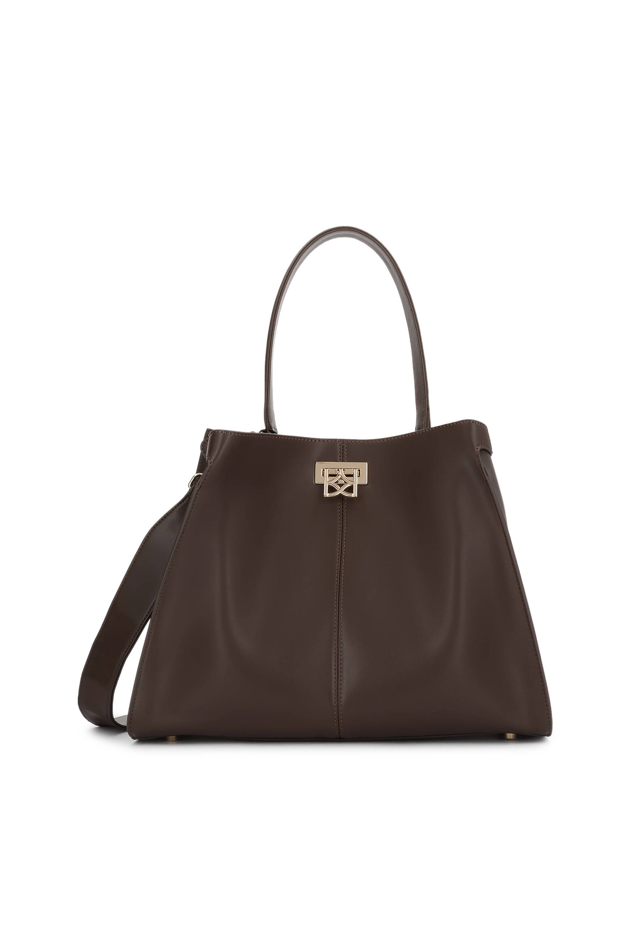 Kazar Handtas in de kleur Chocoladebruin, Productweergave