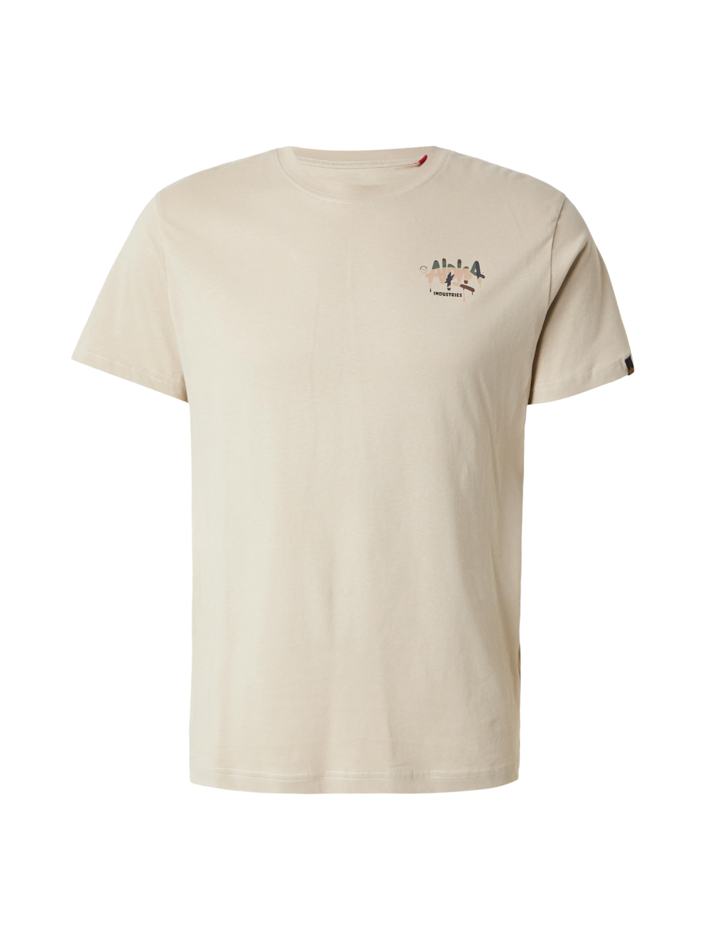 ALPHA INDUSTRIES Shirt in Beige: voorkant