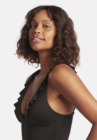 SEA LEVEL Triangel Badeanzug 'Frill Essentials' in Schwarz