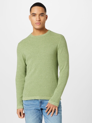 Pull-over 'Rocks' SELECTED en vert : devant