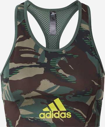 ADIDAS PERFORMANCE Bustier Biustonosz sportowy w kolorze zielony: przód