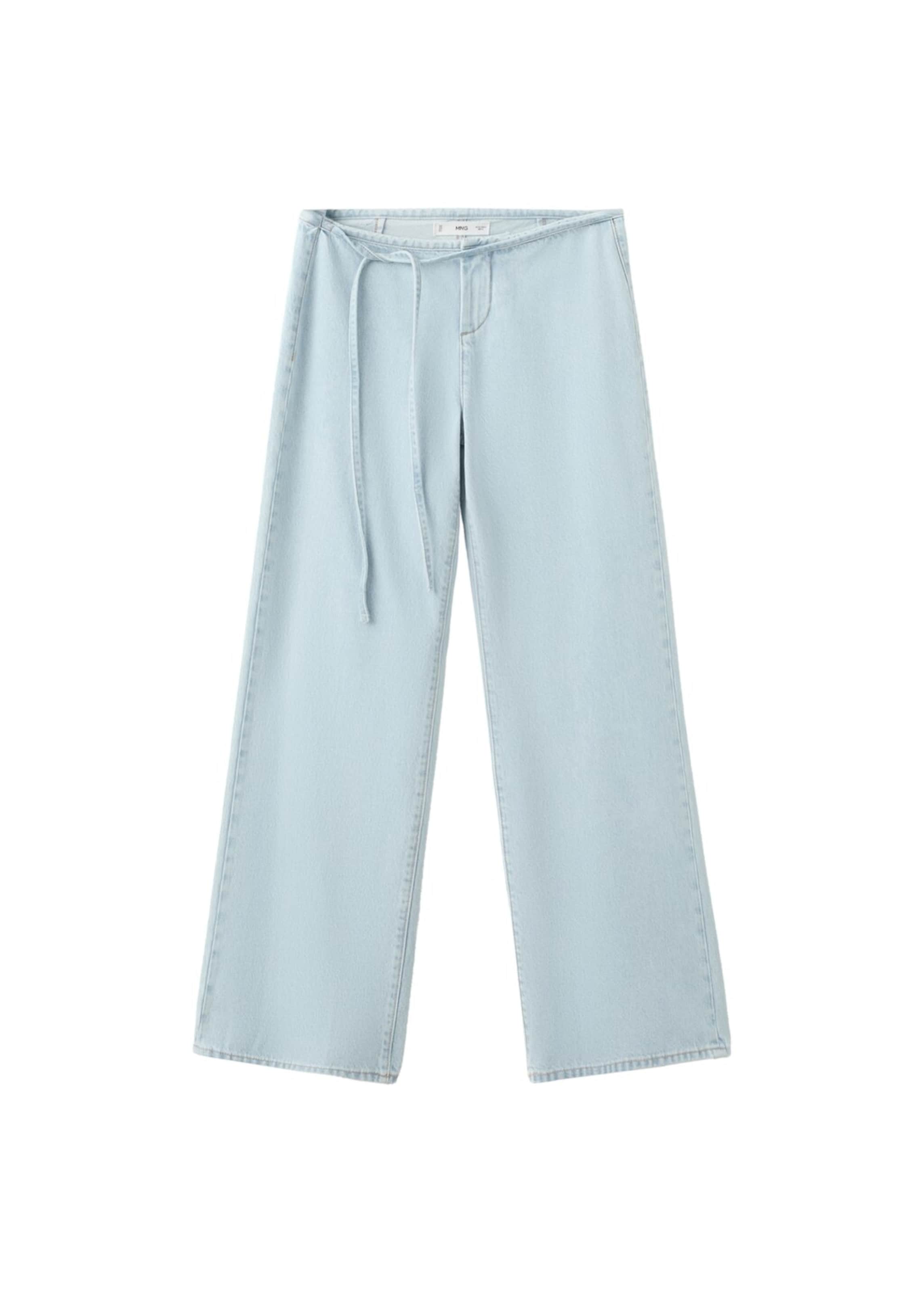 MANGO TEEN Wide leg Jeans 'Bow' in Blue: front