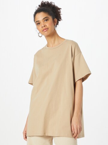 PIECES Oversized Shirt 'Rina' in Beige: front