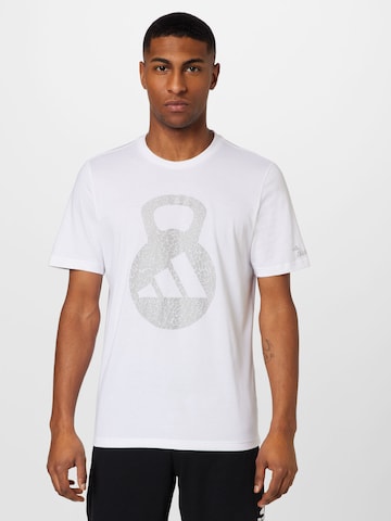 ADIDAS PERFORMANCE - Camiseta funcional en blanco: frente