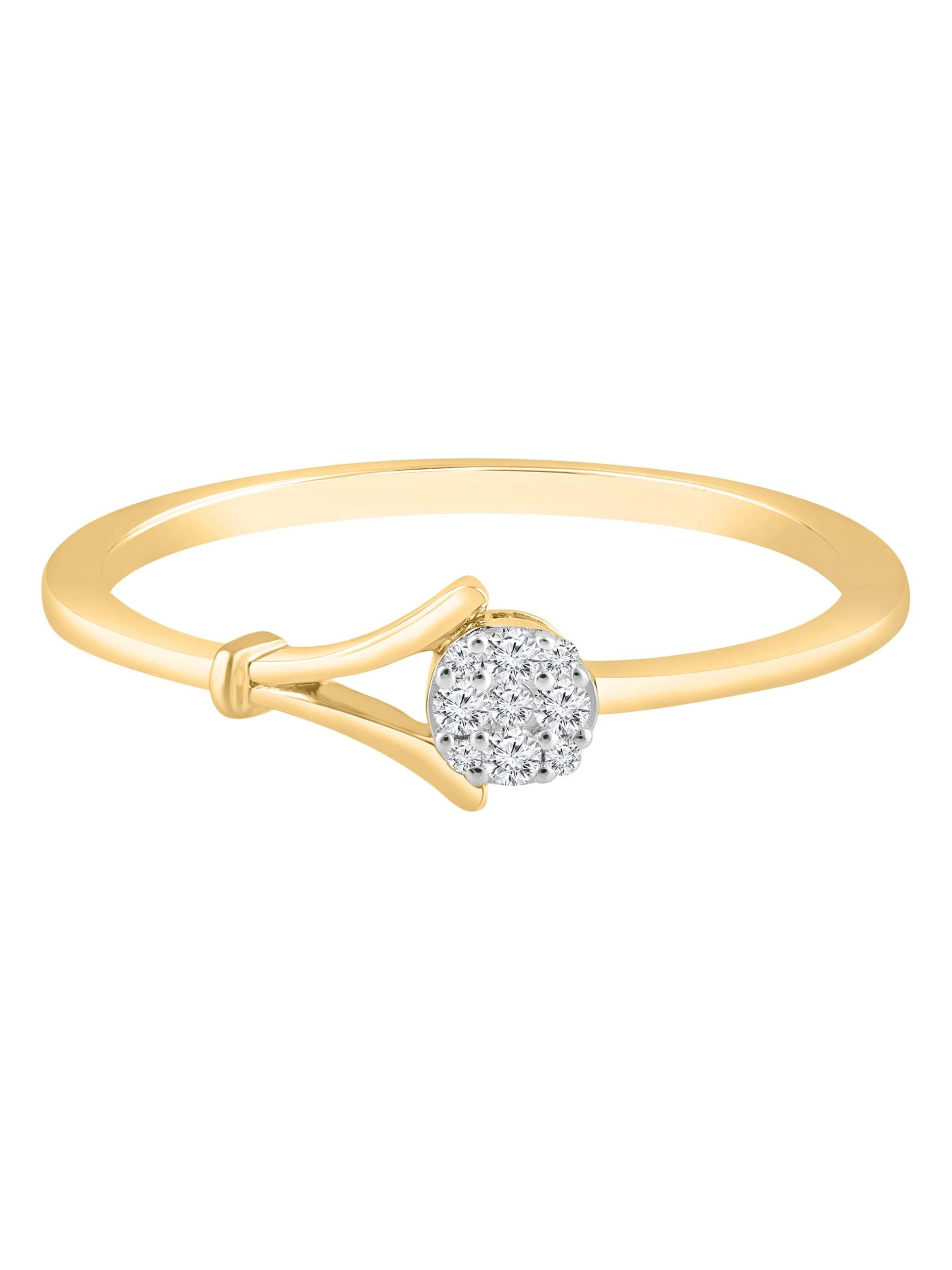 Diamant Exquis Ring 'Ring aus 375 Gelbgold mit Diamant'‌‌ in Gold: Vorderseite
