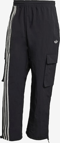 juoda ADIDAS ORIGINALS Laisvas Laisvo stiliaus kelnės: priekis