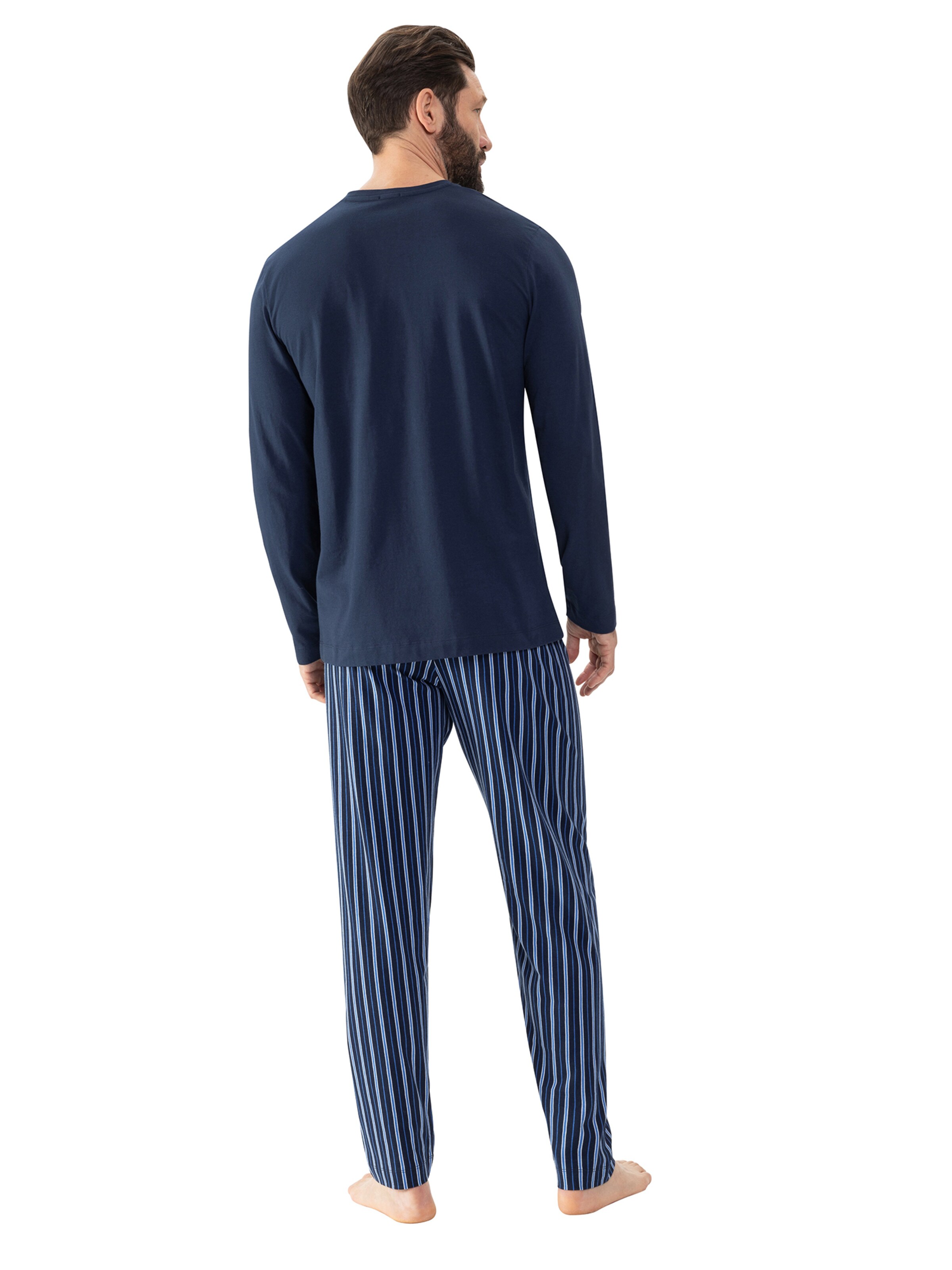 Mey Pyjama lang 'Straight' in Blauw