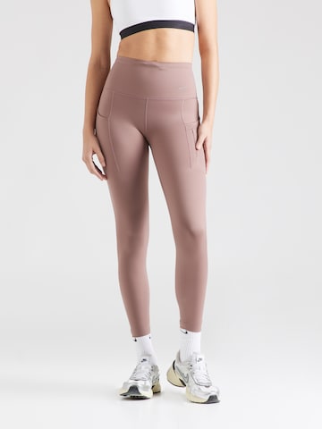 NIKE Skinny Sportbyxa i brun: framsida