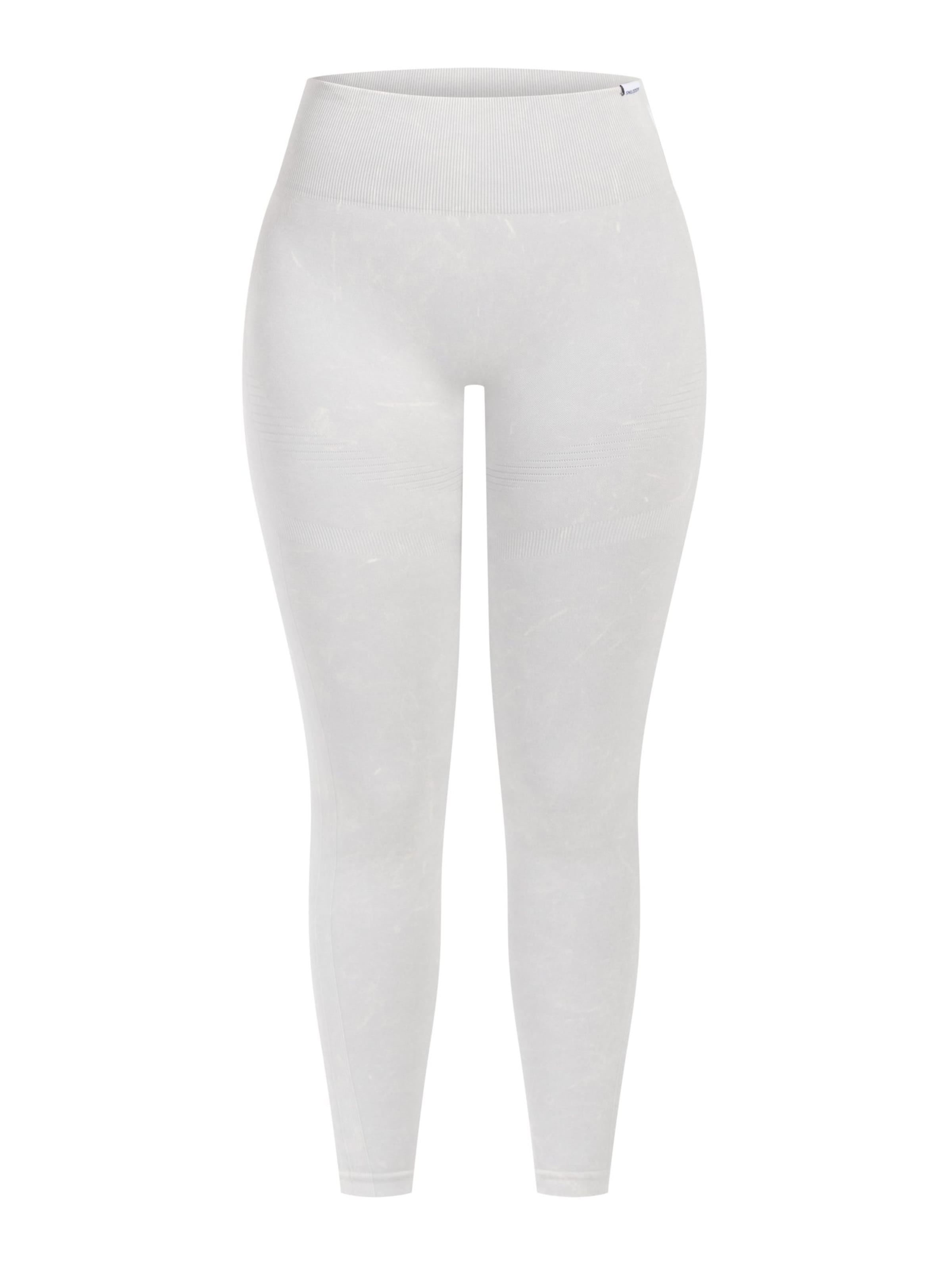 Coupe slim Leggings 'Yune' Smilodox en blanc : devant