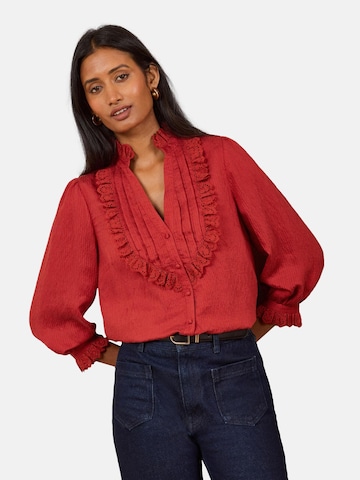 Camicia da donna di love & roses in rosso: frontale