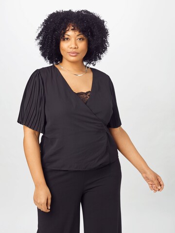 ABOUT YOU Curvy - Blusa 'Heather' en negro: frente