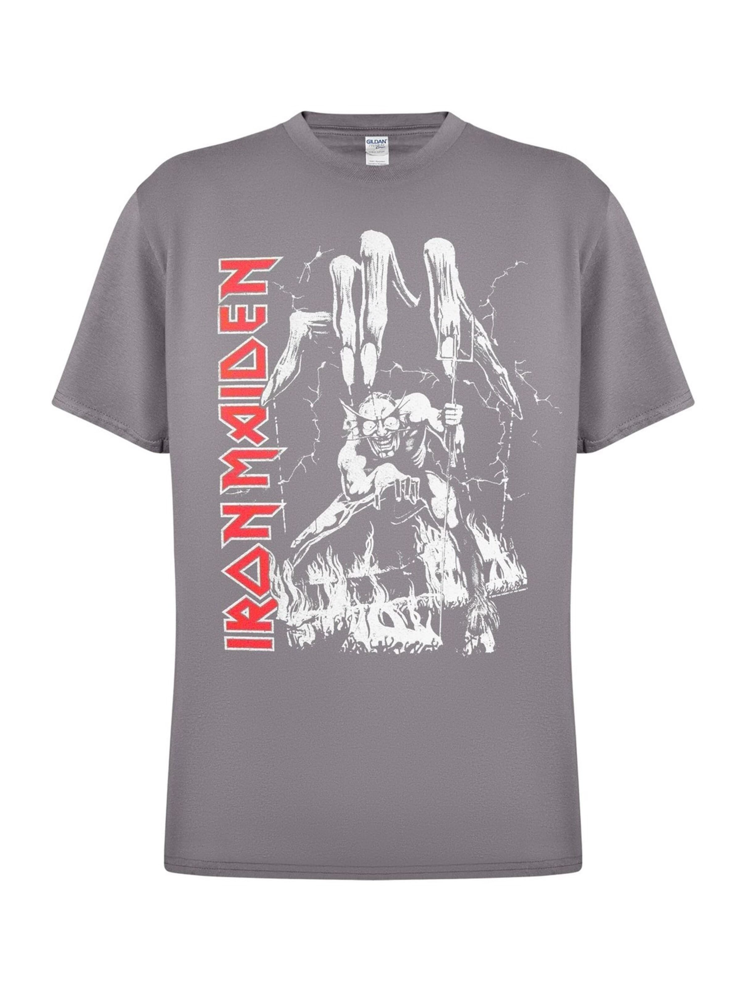 Iron Maiden Shirt 'Iron maiden  T-Shirt' in Grey: front