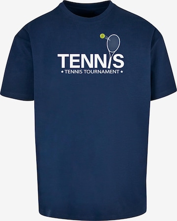 Merchcode Shirt 'Tennis Racket' in Blauw: voorkant