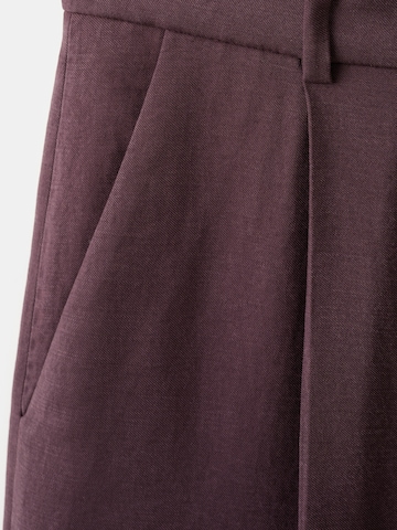 MANGO Szabványos Ráncos nadrág 'Veronica' - lila