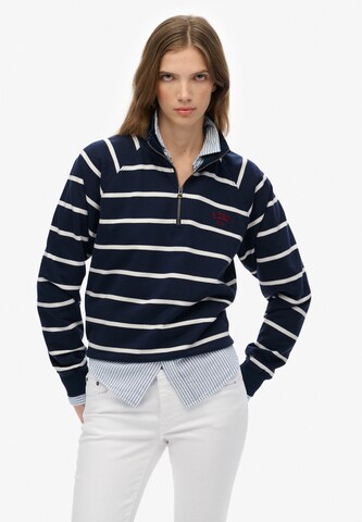 Sweat-shirt 'Athletic Essentials' Superdry en bleu : devant