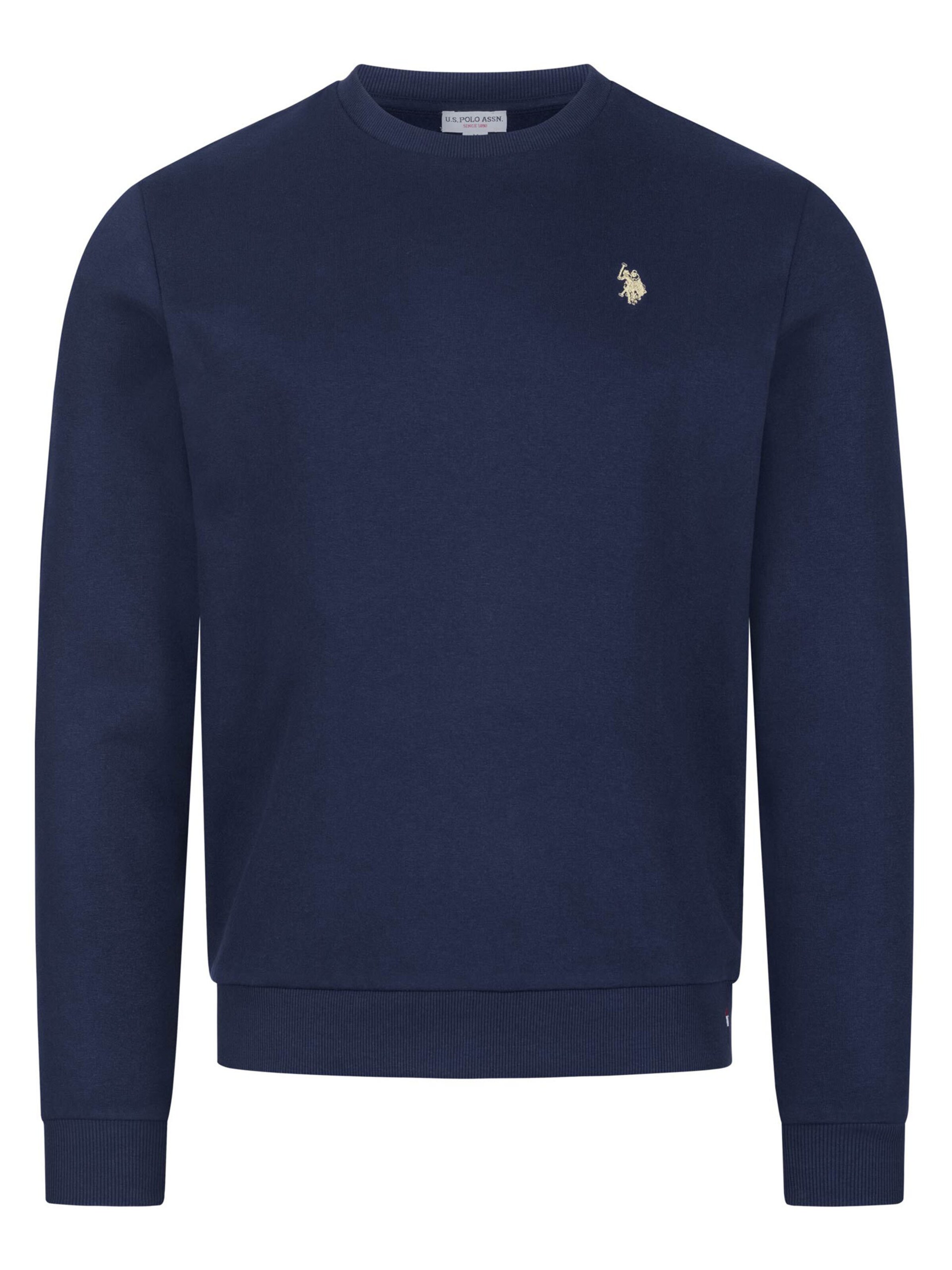 U.S. POLO ASSN. Sweat-shirt en crème / bleu marine, Vue avec produit