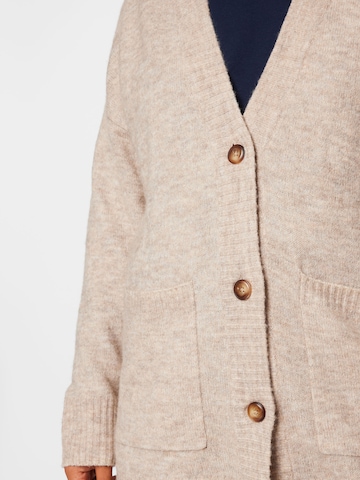 ABOUT YOU Curvy Knit Cardigan 'Rita' in Brown