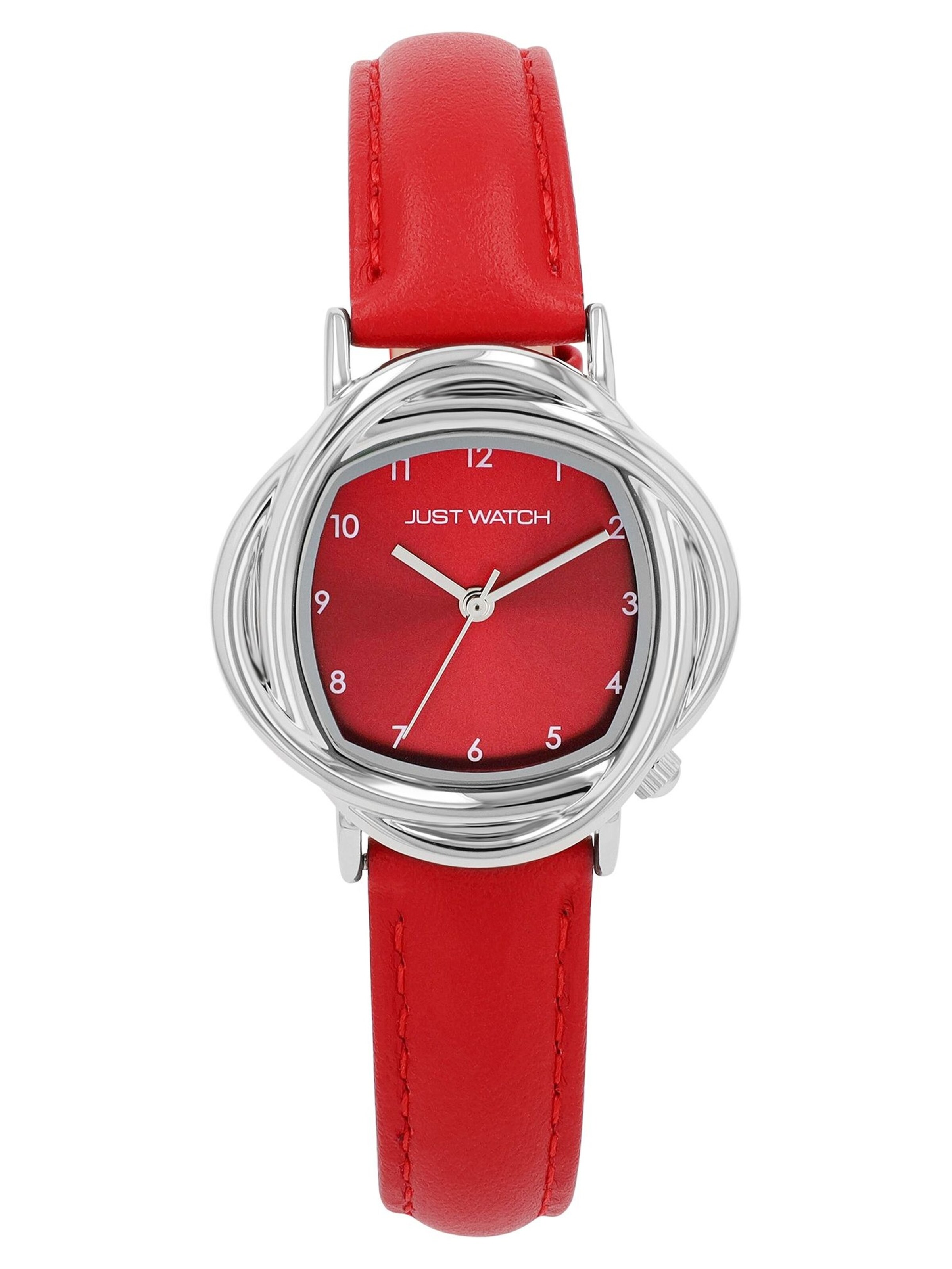 Just Watch Analoguhr 'Antoni'‌‌‌‌‌‌‌‌ in Rot: Vorderseite