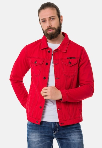 CIPO & BAXX Jeansjacke in Rot: predná strana