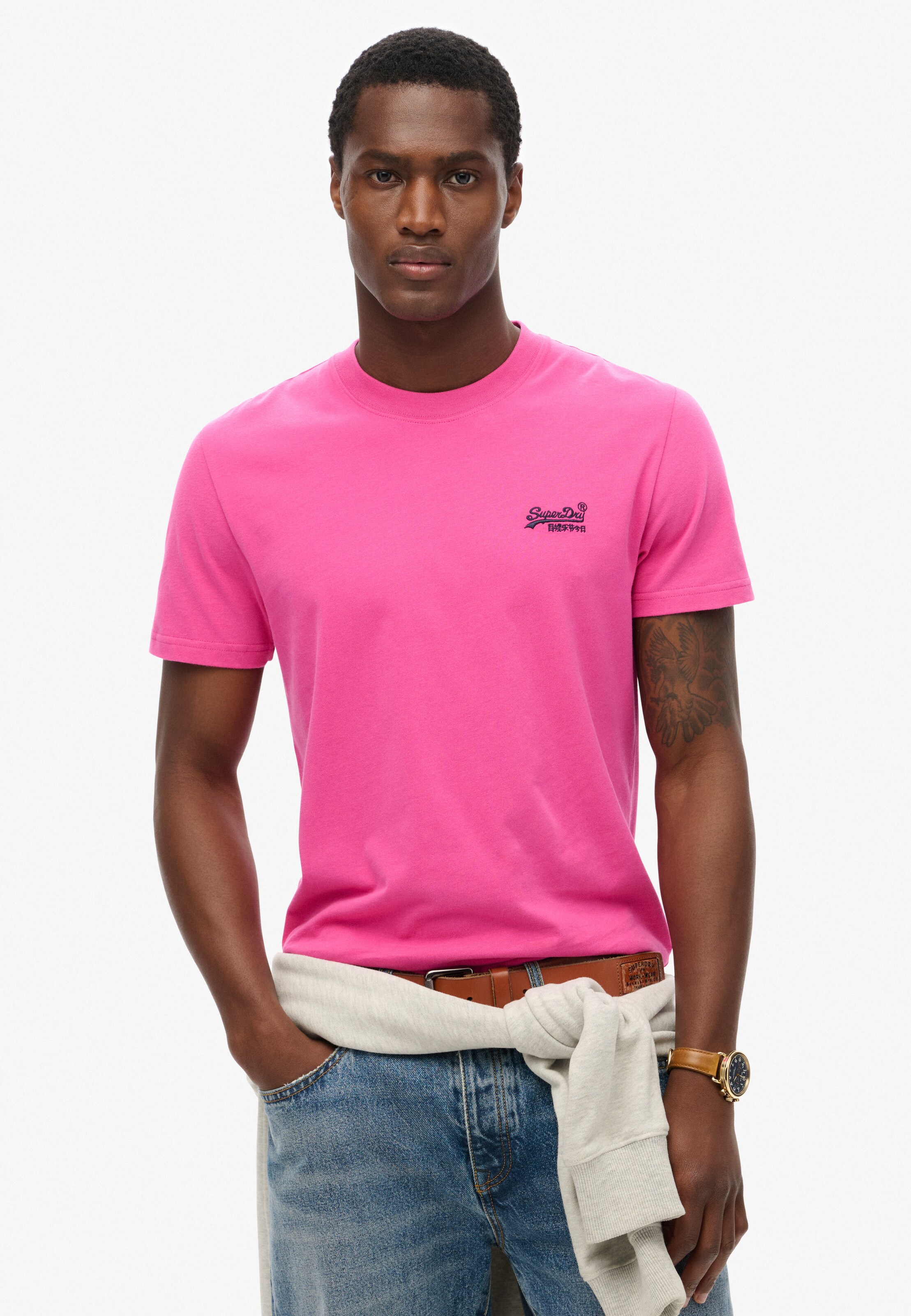 Superdry Tričko 'Essential' – pink