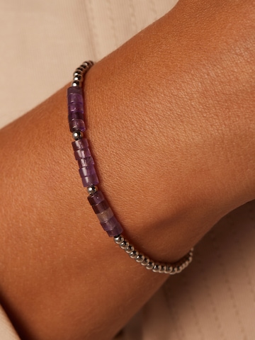 Lucardi Armband 'Naturstein' in Zilver: voorkant