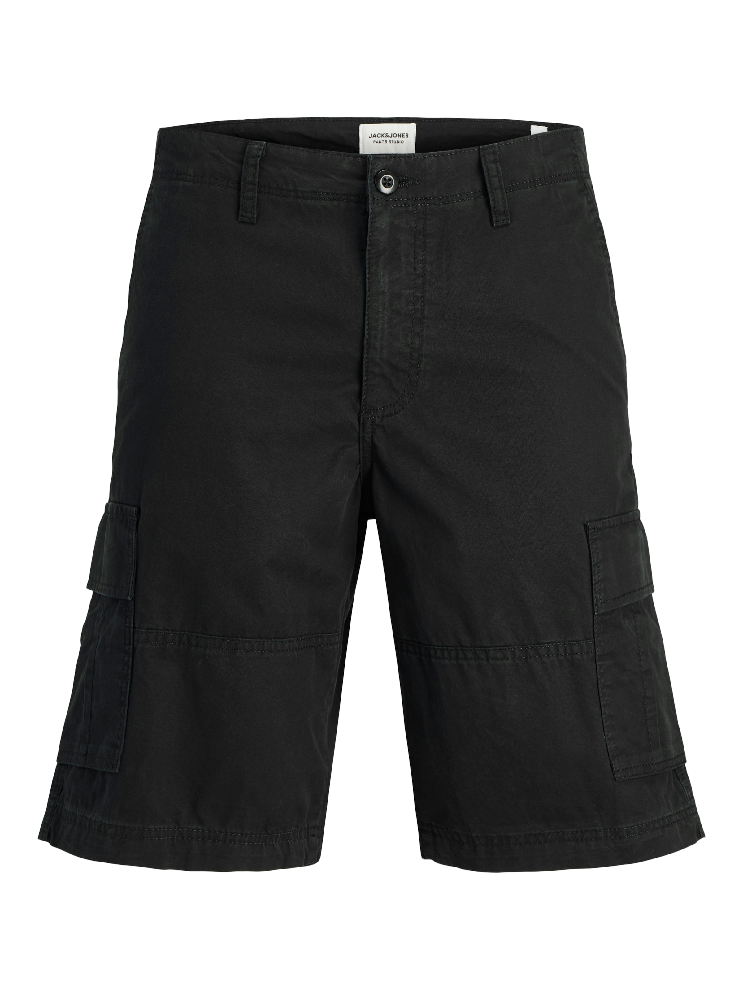 JACK & JONES Loosefit Cargobyxa i svart: framsida