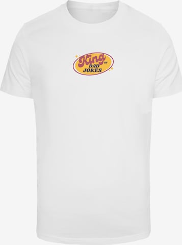 T-Shirt 'King Of Dad Jokes Witziges Vatertagsmotiv' F4NT4STIC en blanc : devant