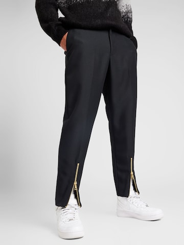 Versace Jeans Coutureregular Hlače na crtu - crna boja: prednji dio