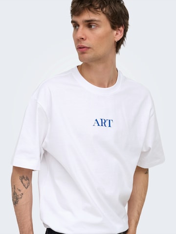 Only & Sons Μπλουζάκι 'ONSART' σε λευκό