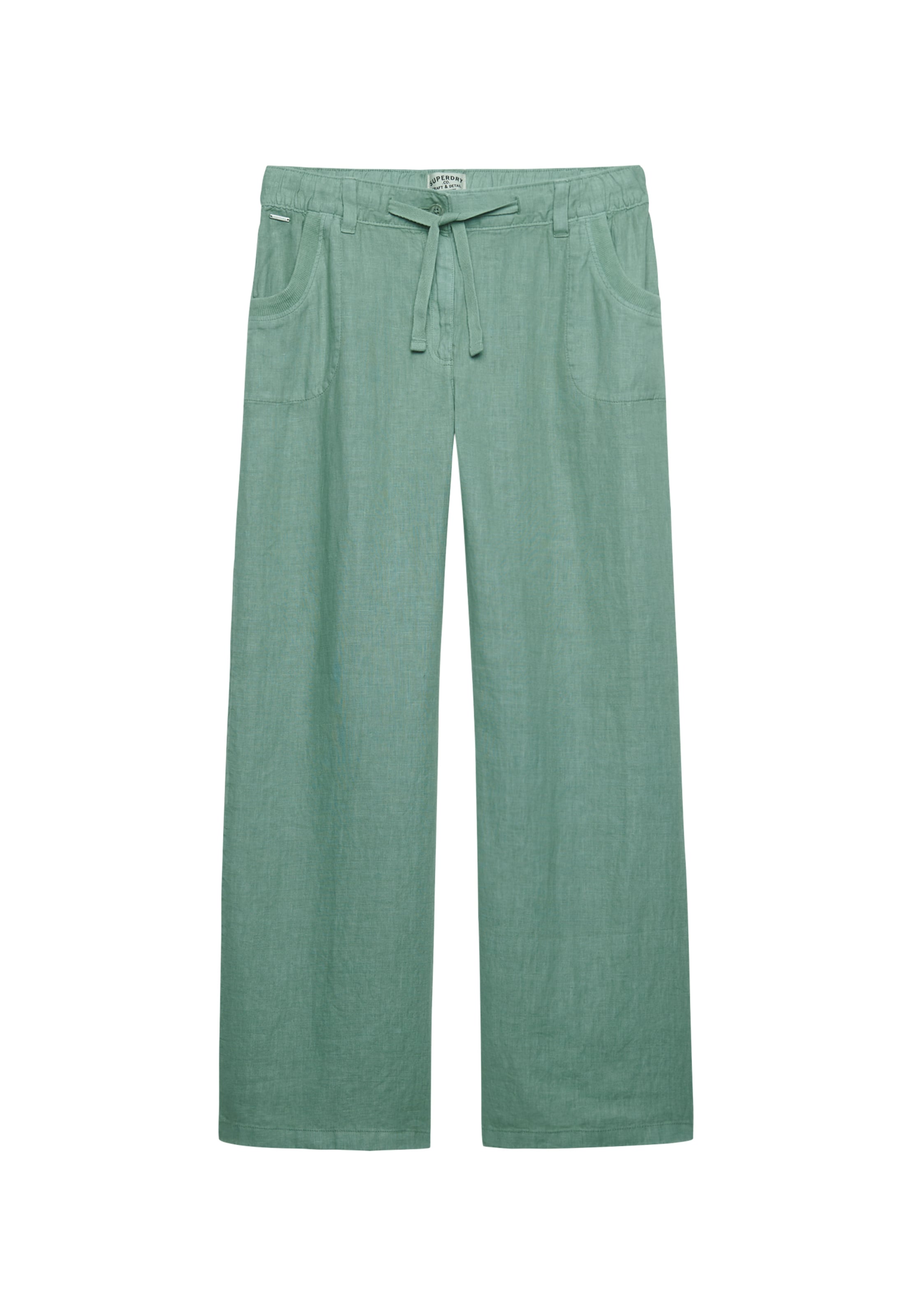 Superdry & Co Broek in Groen: voorkant