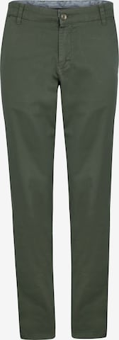 Coupe slim Pantalon chino Basics and More en vert : devant